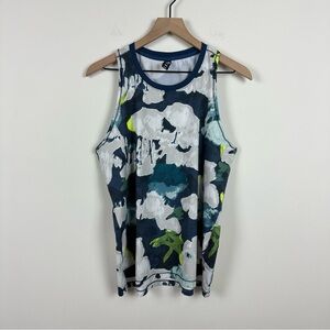 The North Face Blue & Grey Floral Print Tank Top, L